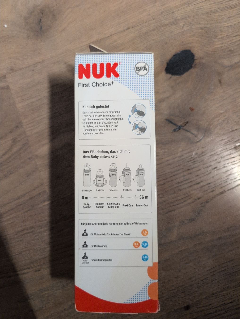 Pasti del neonato: NEU NUK First Choice Glasflasche, 0-6 Monate – Nuovo e nell'imballaggio originale da Uster venduto da Mooreas 3