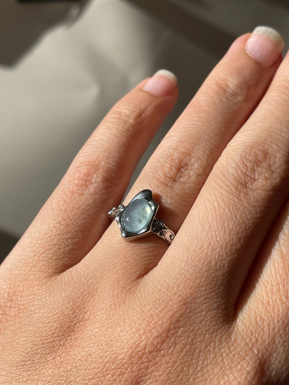 Bagues: 100 % echte rAquamarin-Ring – Edelsteinring – Neuf avec emballage d'origine à Schiers par sisikristall 2