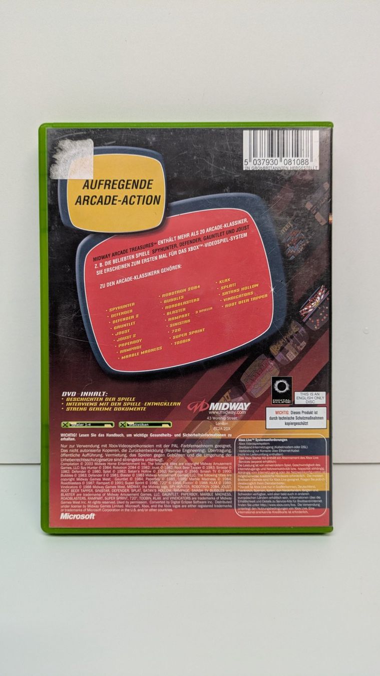 Jeux: Midway Arcade Treasures - Xbox Classic – Neuf avec emballage d'origine à Menziken par mame18 2
