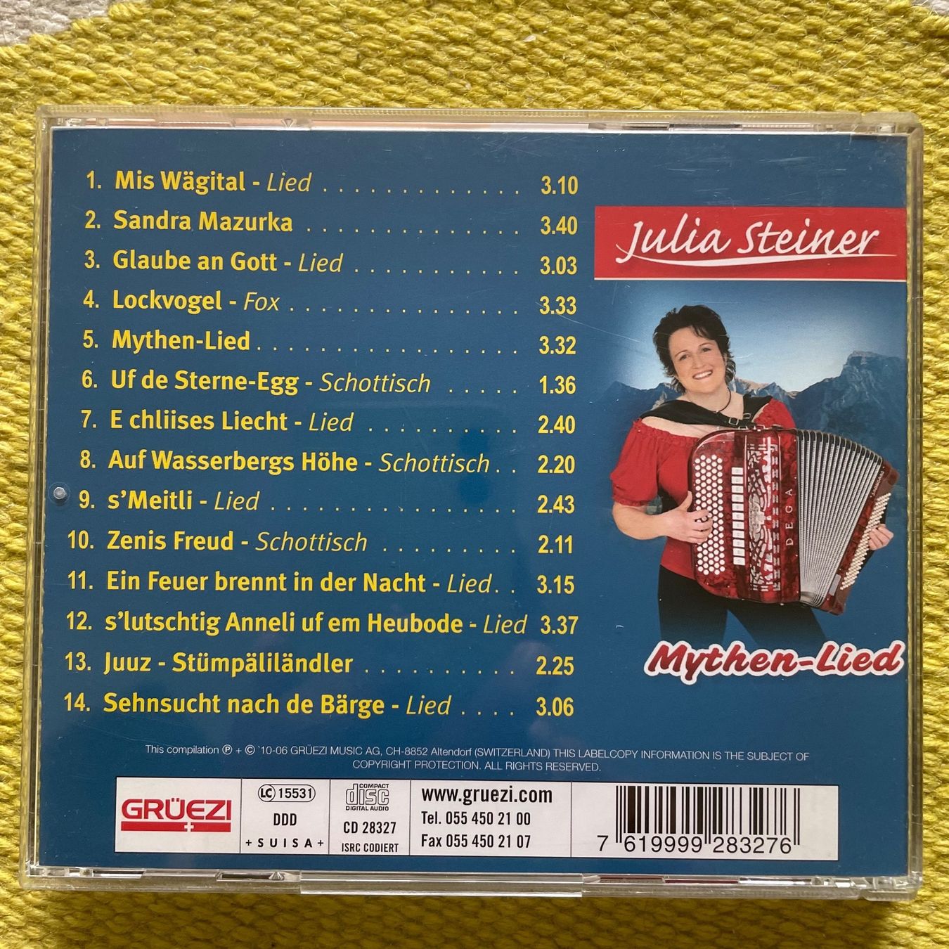 CD: JULIA STEINER-MYTHEN LIED – Usato da Rorschacherberg venduto da CD-Roli 1