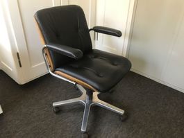 1 Granit Tisch USM 4 Büro Konferenz Stühle Vintage Giroflex