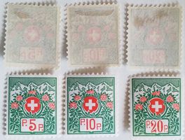 Nr. 11B-13B, Nachportomarken Satz Faltz Kt. 165.-