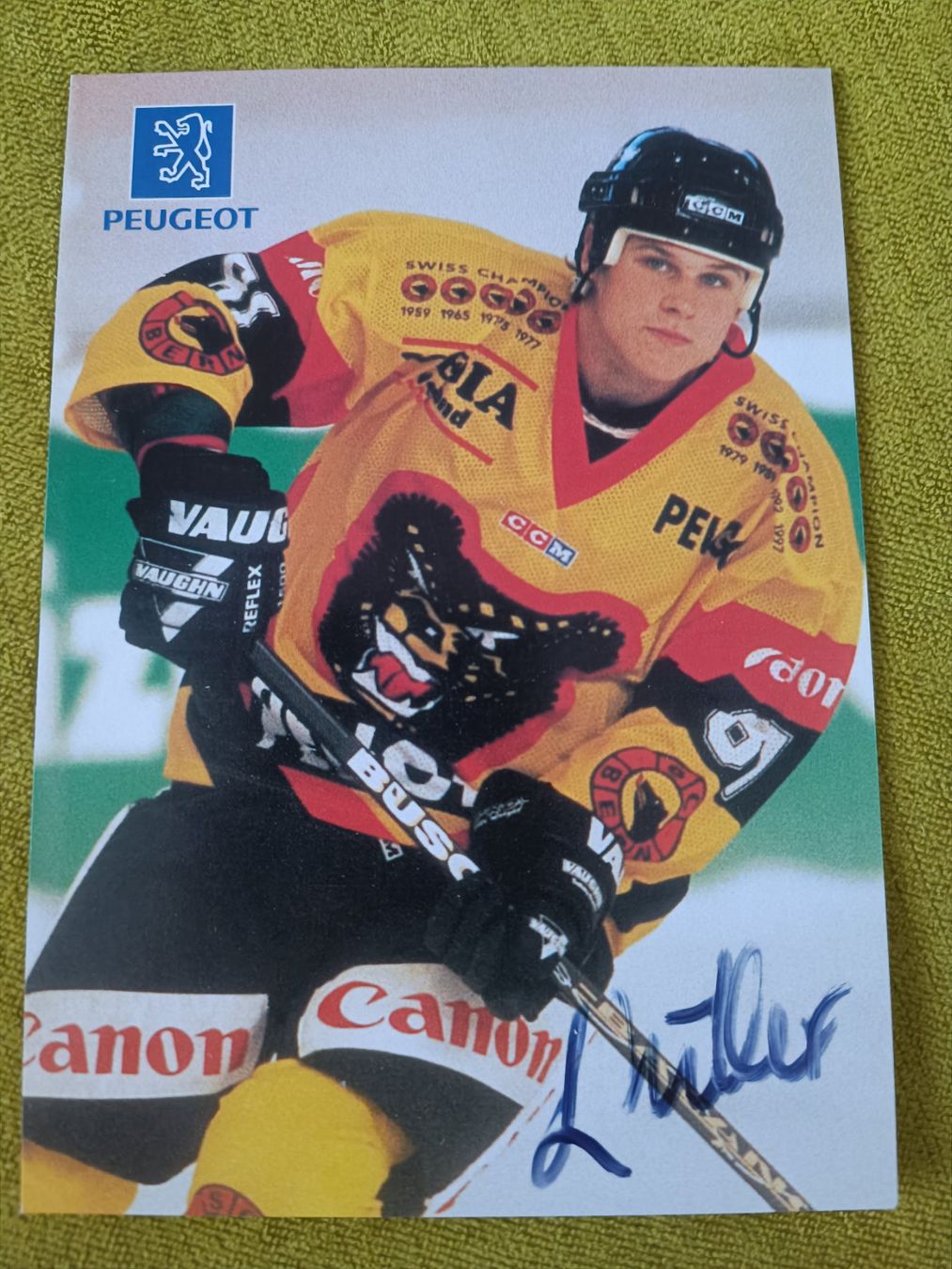 Autografi: Laurent Müller - SCB - handsigniert alte Autogrammkarte – Usato da Menziken venduto da Artographs