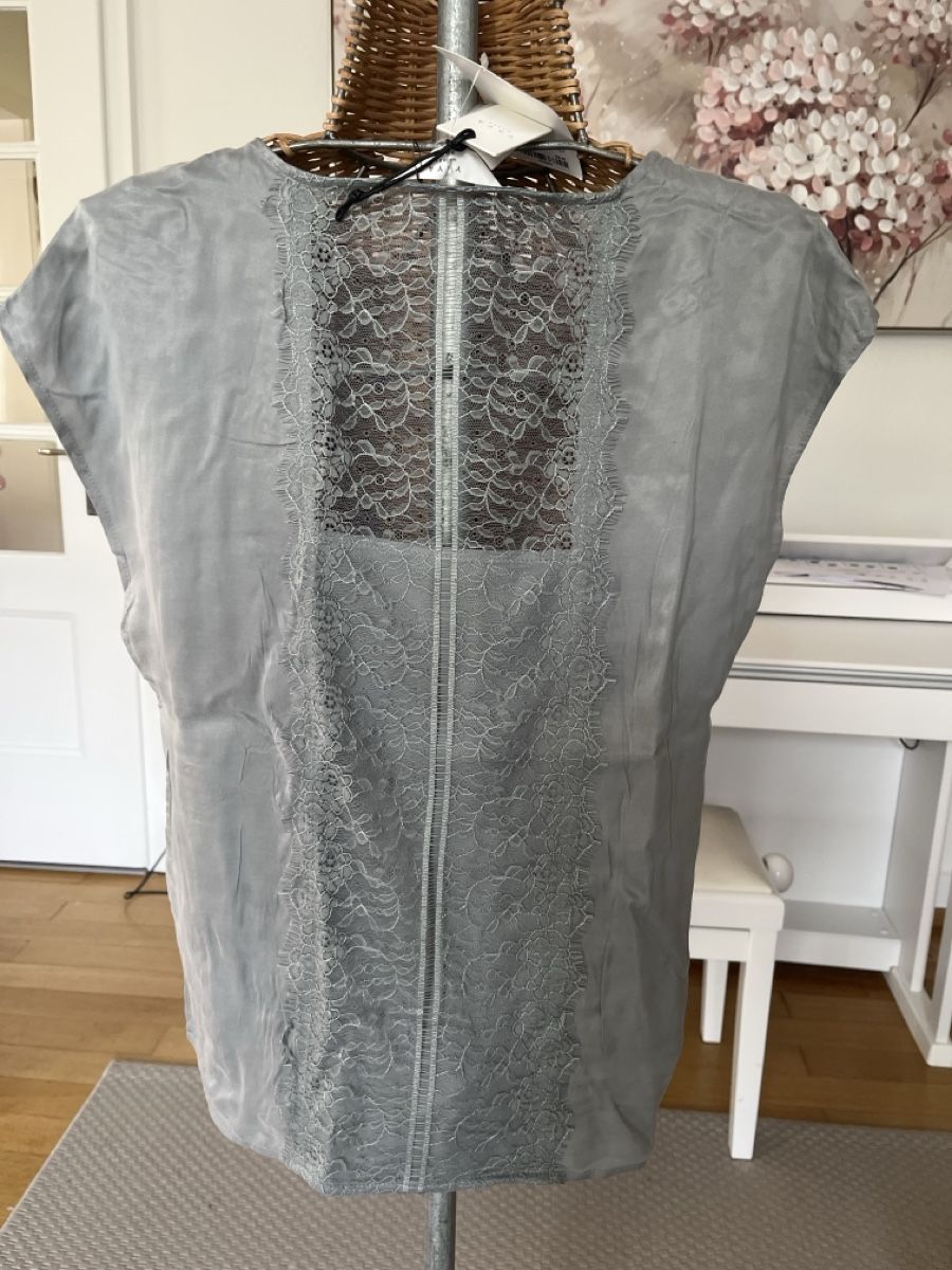 Tops: Top mit Spitze, grau-blau, Vaya, 36, neu – Gebraucht aus Solothurn von Bobesch08 1