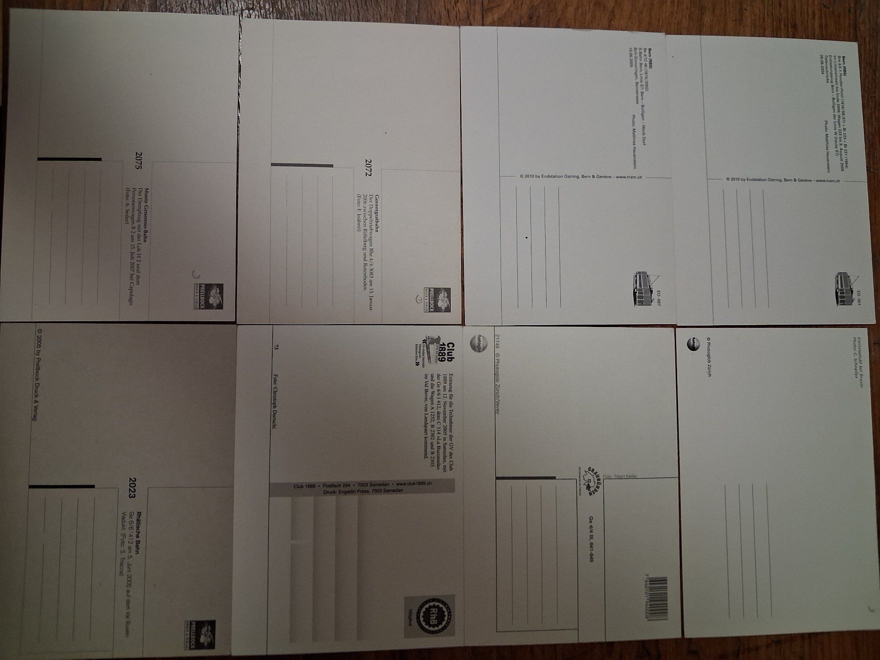 Cartoline postali: 8 Postkarten Schweizer Züge – Usato da Zürich venduto da rald 1