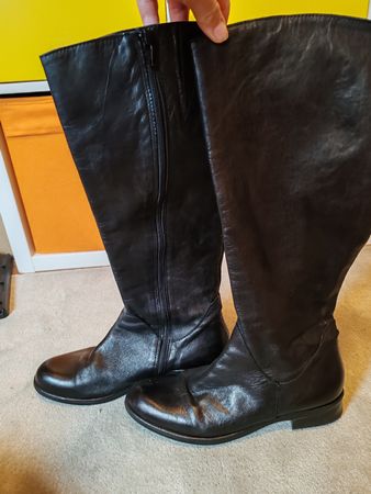 CARMENS Lederstiefel Gr. 40 schwarz 