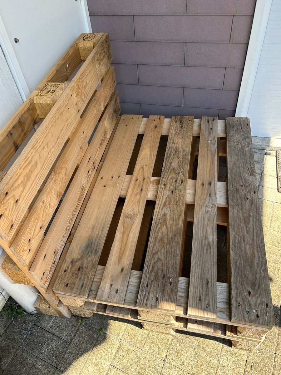 Palettes: Sofa Europaletten Sitzpolster Anthrazit gebraucht – D'occasion à Arth par rickitrickli 4