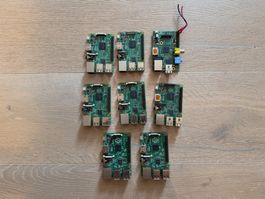 8x Raspberry Pi Konvolut – Pi 1 / 2 / 3 Model B