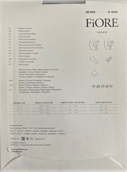 Calze & Collant: Strumpfhose Fiore Sensual Taboo – Nuovo e nell'imballaggio originale da Menziken venduto da chianti10 1