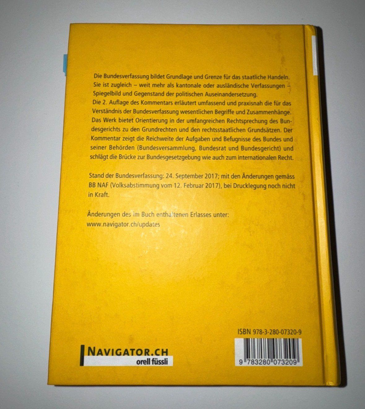 Libri: BV Kommentar Bundesverfassung der Schweizerischen Eidgenosse – Usato da Nyon venduto da staitroo 2