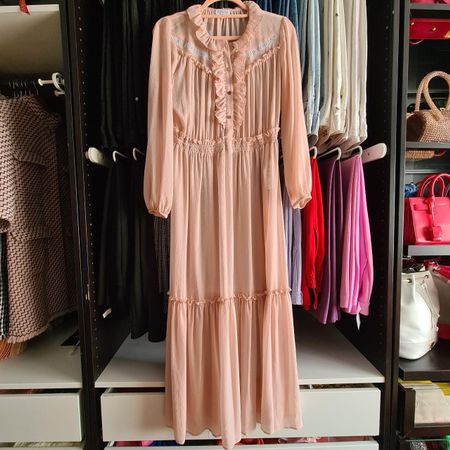 Claudie Pierlot Long Sleeve Mesh Dress