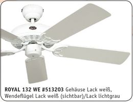 Deckenventilator Royal 132 WE