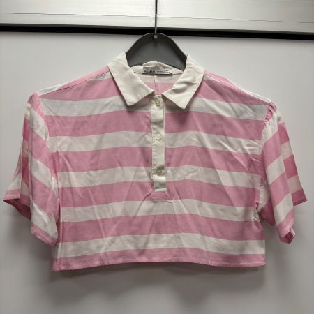 gestreiftes Poloshirt - Pull and Bear - Gr. XS