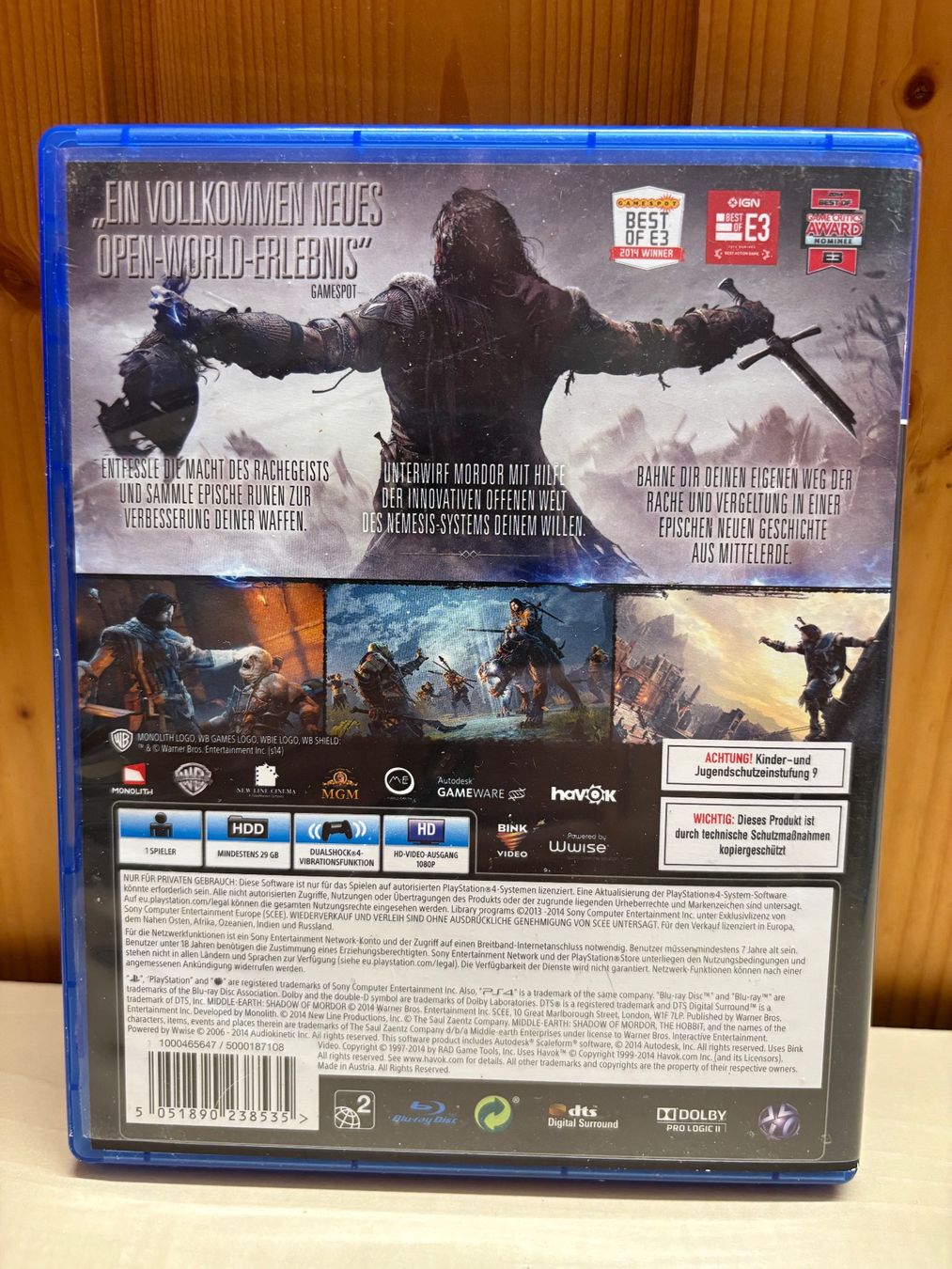 Sony Spiele: PS4 Game / Mittelerde / Mordors Schatten – Gebraucht aus Rümligen von Sibill 1