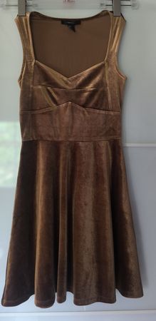 Samtkleid goldbraun Grösse S Forever 21