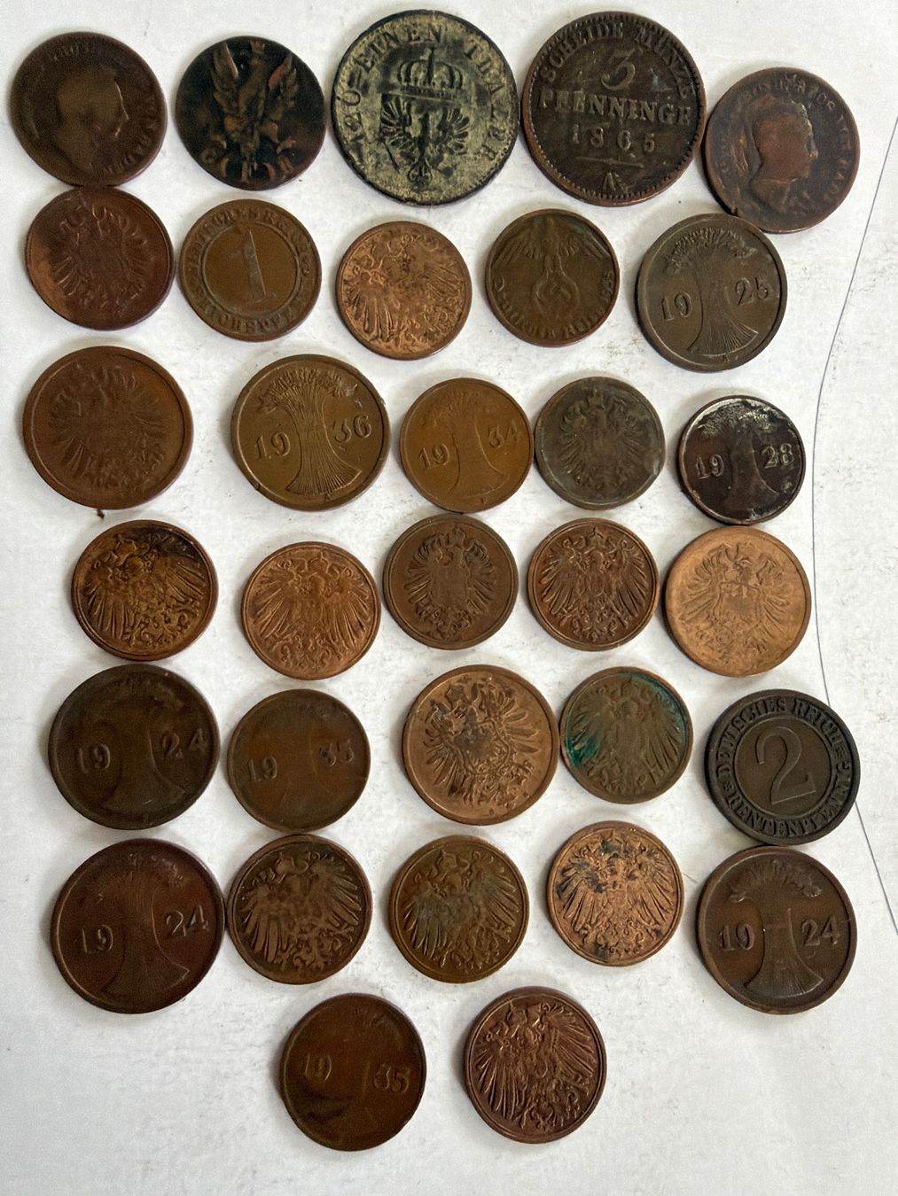 Tutti le monete: Deutschland Alter Pfennig Münzen – Usato da Hittnau venduto da Pat_yl7f 1