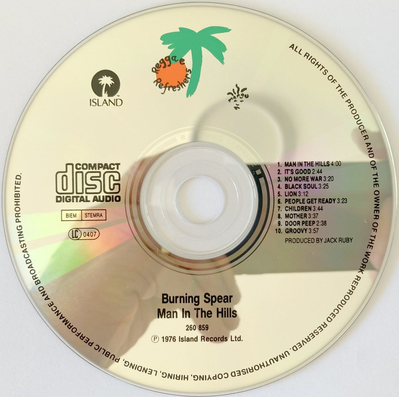 CD: BURNING SPEAR - MAN IN THE HILLS – Usato da Bottens venduto da hotter-than-hell 2