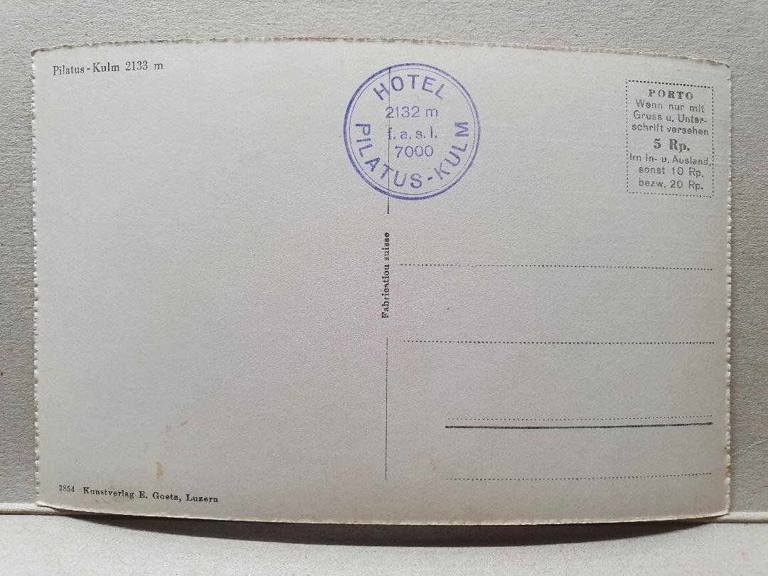 Cartoline postali: PILATUS - Kulm – Usato da Delémont venduto da Domdom1 1