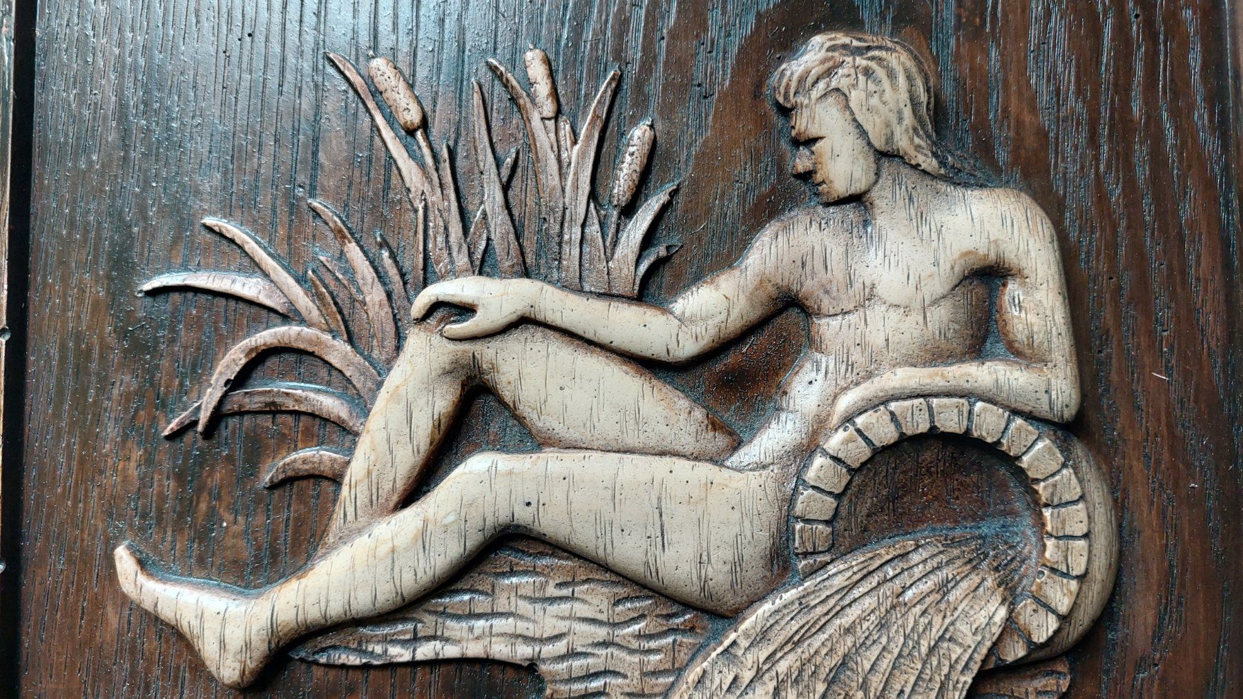 Foto & Immagini: Holzrelief Mann am Wasser – Usato da Bollingen venduto da Jan07 1