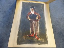 Nathalie Chabrier,Litho,Clown,orig.signiert! numeriert,Paris