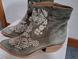 Leder-Stiefeletten, NP 298.-, Gr. 38, Marke ZINDA,