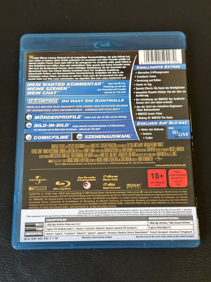 Alle DVDs: Wanted Blu Ray – Gebraucht aus Luzern von Armastra 1