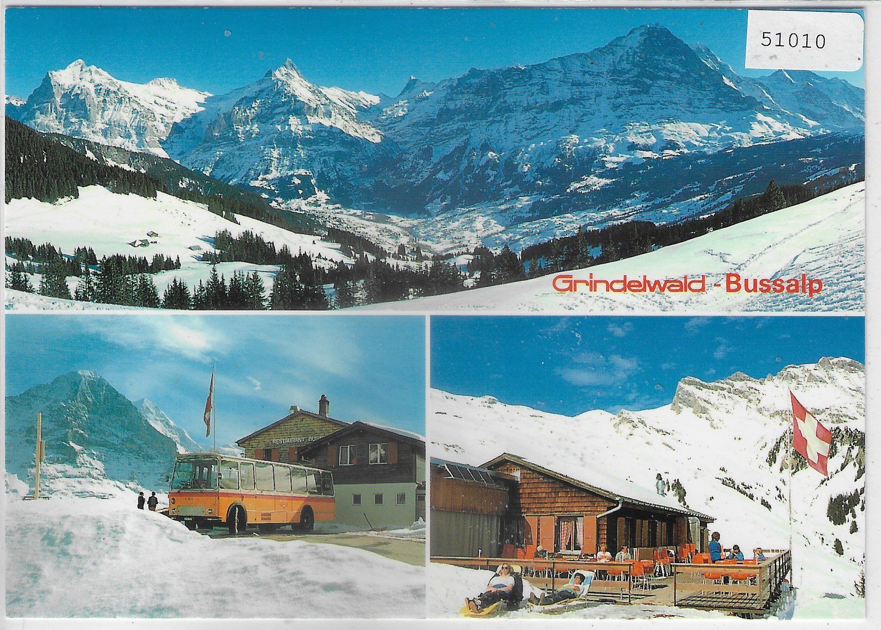 Cartes postales: Grindelwald - Bussalp - Postauto – D'occasion à Ettingen par Kartenplanet