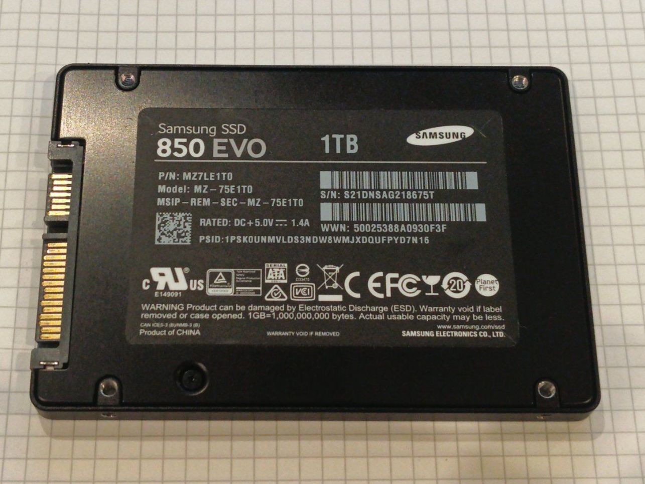 Samsung Harddisks: Samsung SSD 850 EVO 1 TB – Gebraucht aus Bützberg von Koptha 1