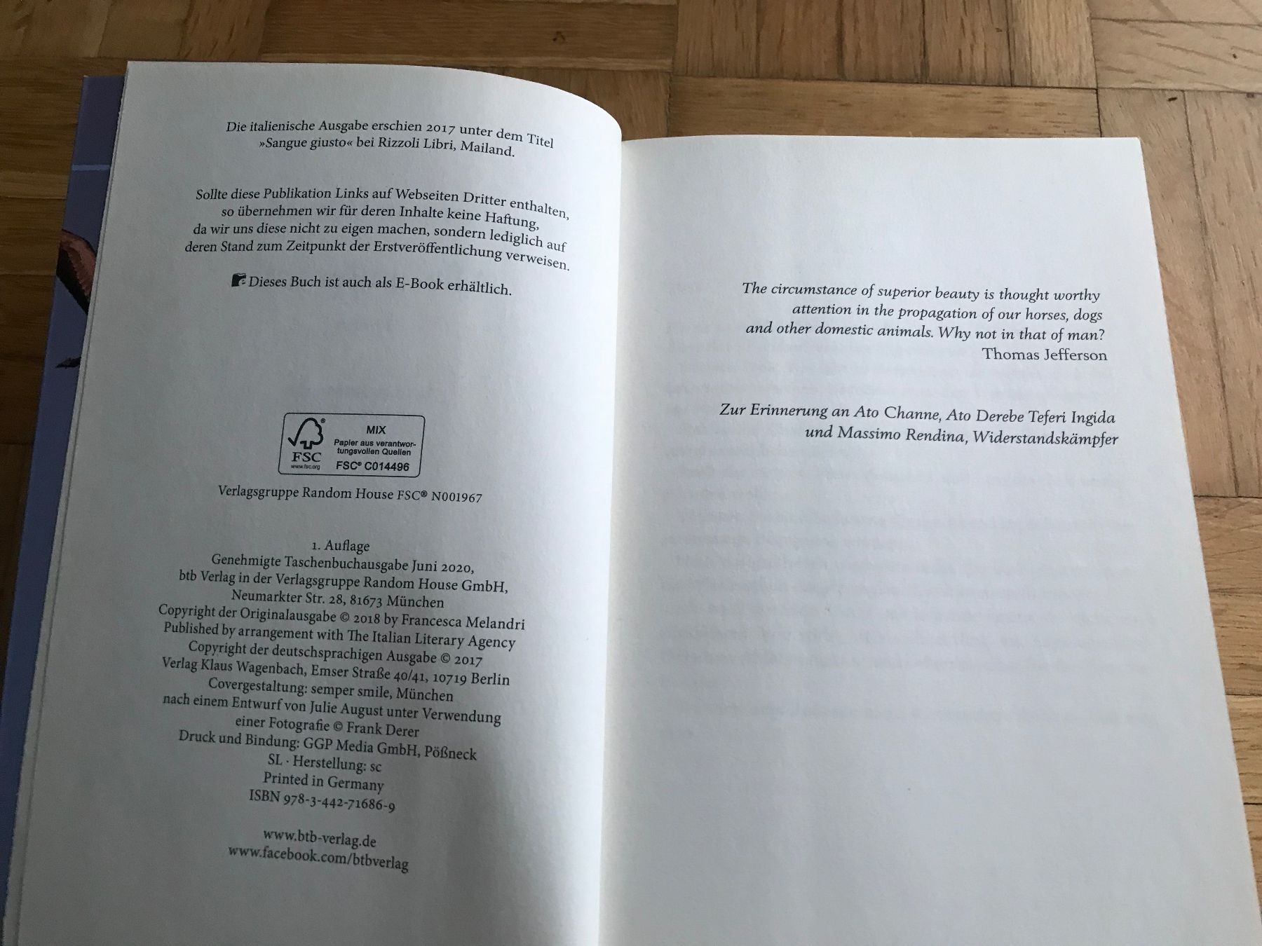 Libri: Francesca Melandri - Alle, ausser mir – Usato da Emmenbrücke venduto da Hathor123 5
