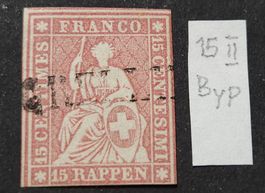 Sitz Helvetia Zumstein Nr.24 D gestempelt Geprüft BPP 90Fr