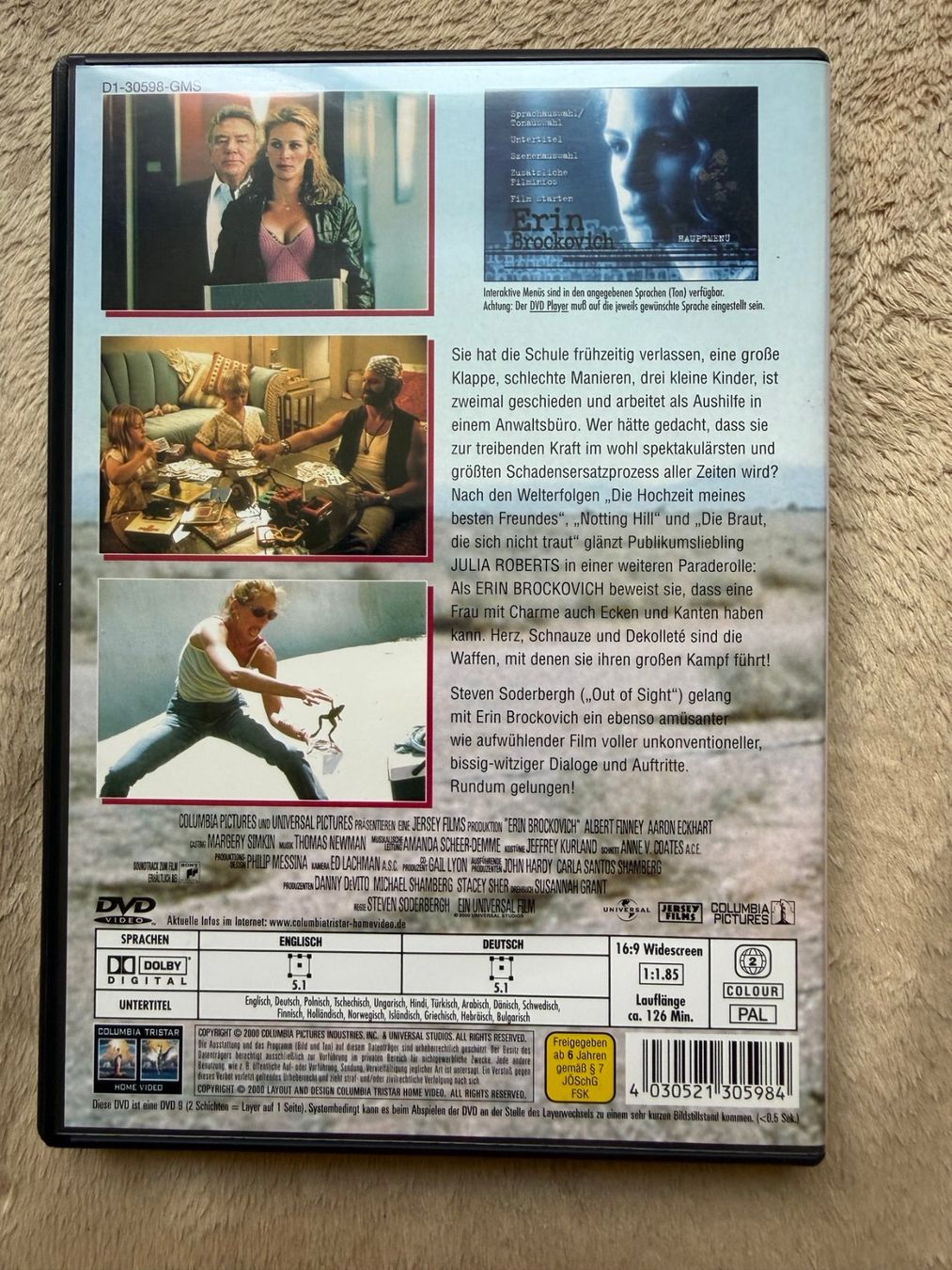 Alle DVDs: DVD Erin Brockovich Julia Roberts – Gebraucht aus Kastanienbaum von Muenchnerkindl1 1