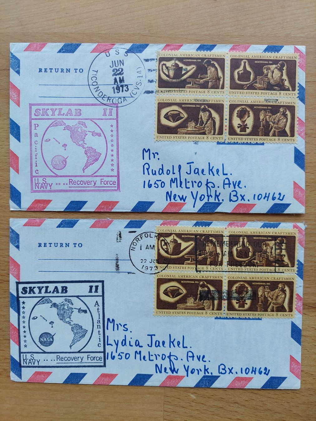 Tutti i francobolli: 2 alte Briefe U.S. Navy – Usato da Obfelden venduto da Foto_Bild_Kunst_Buch