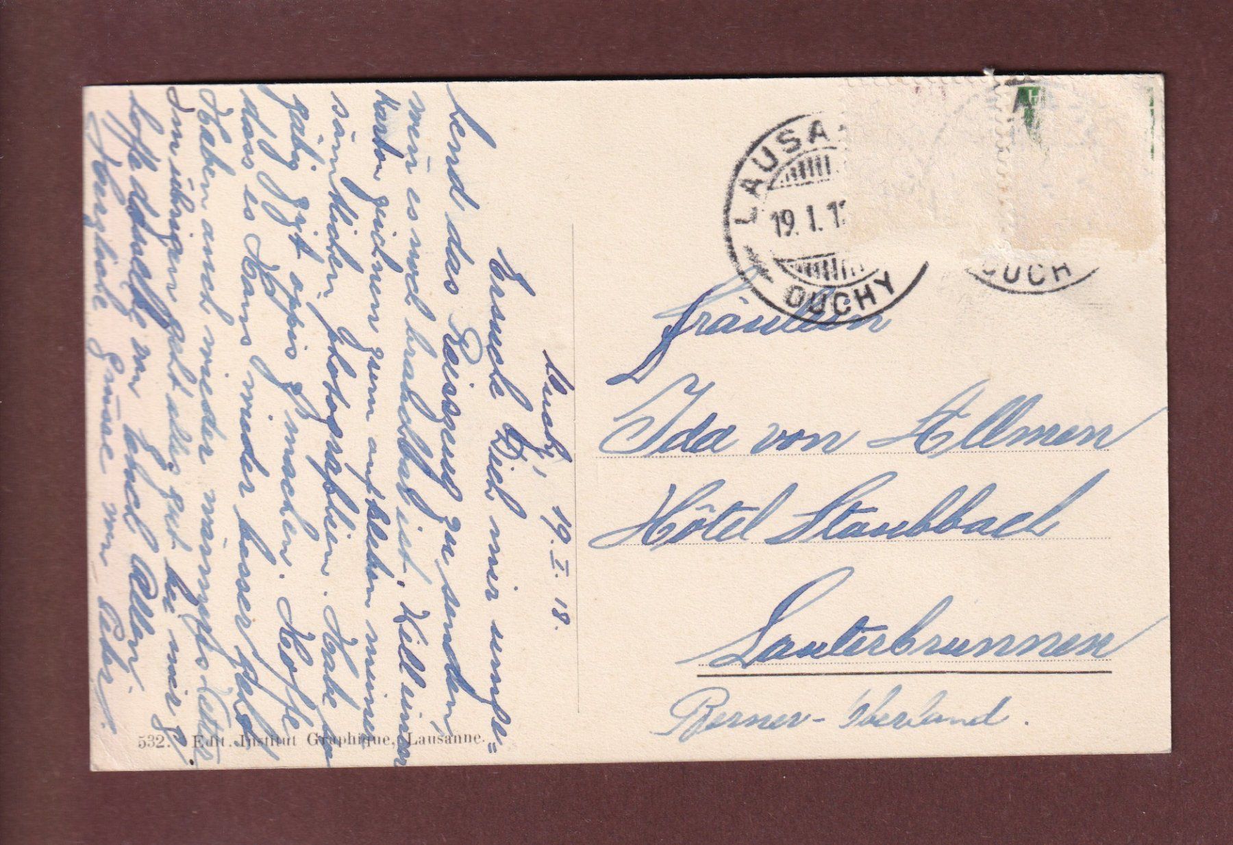 Cartes postales: LAUSANNE - Université - 1918 – D'occasion à Pully par nicecards-shop 1