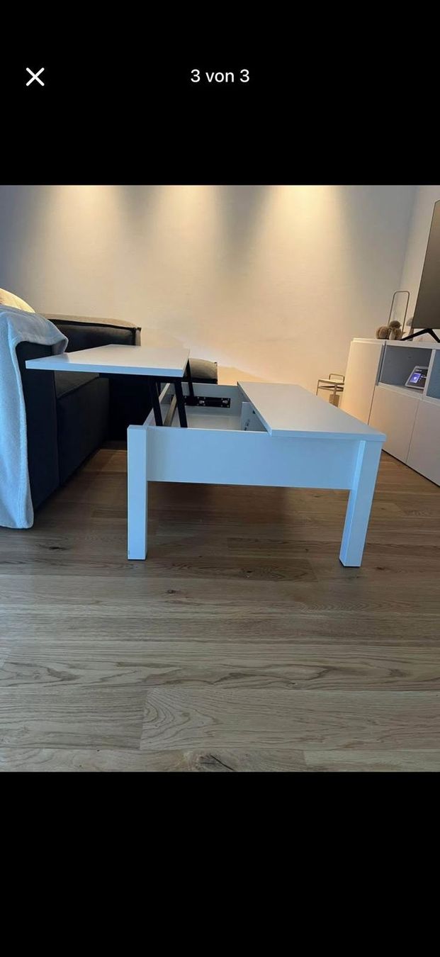 Ikea Tische: Tisch, weiss mit Staufach, top Zustand – Gebraucht aus Au (SG) von mavi4114