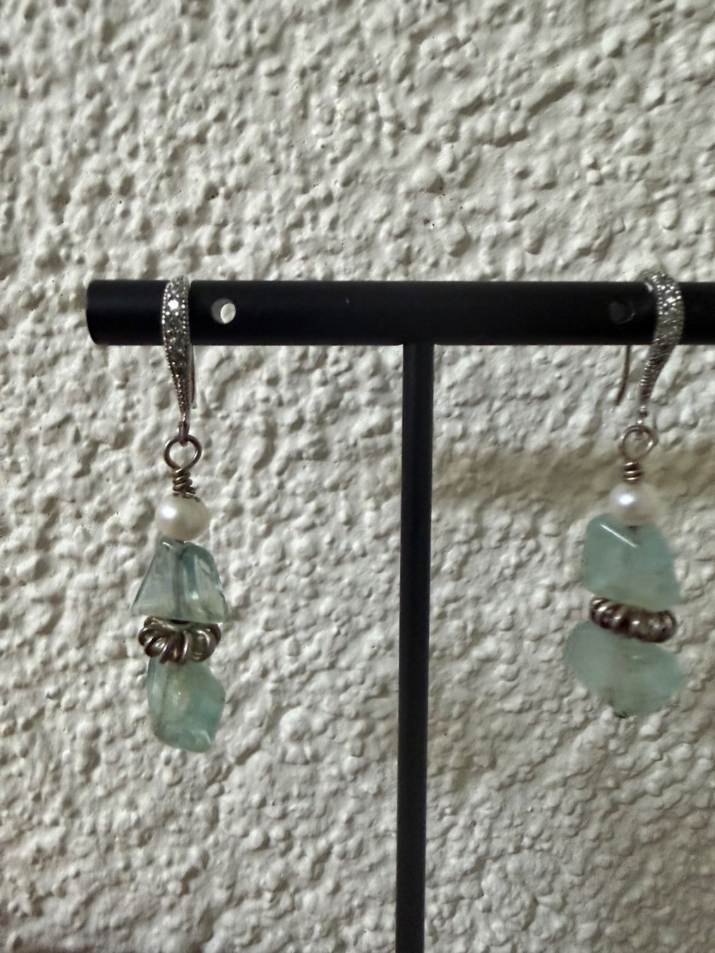 Ohrringe & -stecker: Silber Ohrringe mit Aquamarin und Perle 925 – Gebraucht aus Spiegel b. Bern von Rogger72 2