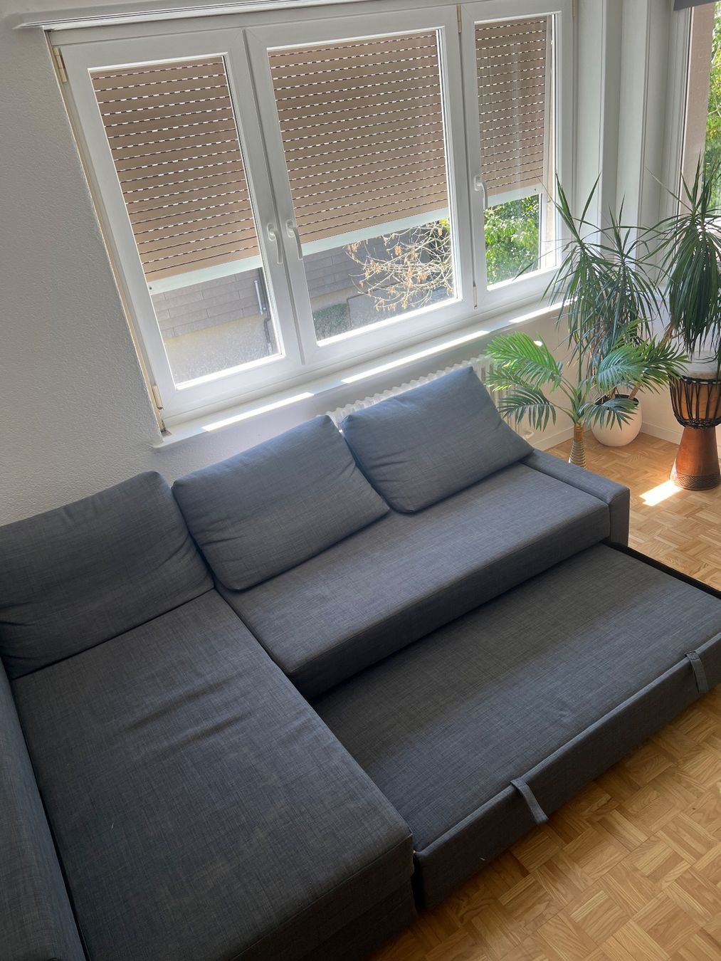 Divani: IKEA FRIHETEN Ecksofa mit Schlaffunktion - grau – Usato da St. Gallen venduto da Jannick_ 2