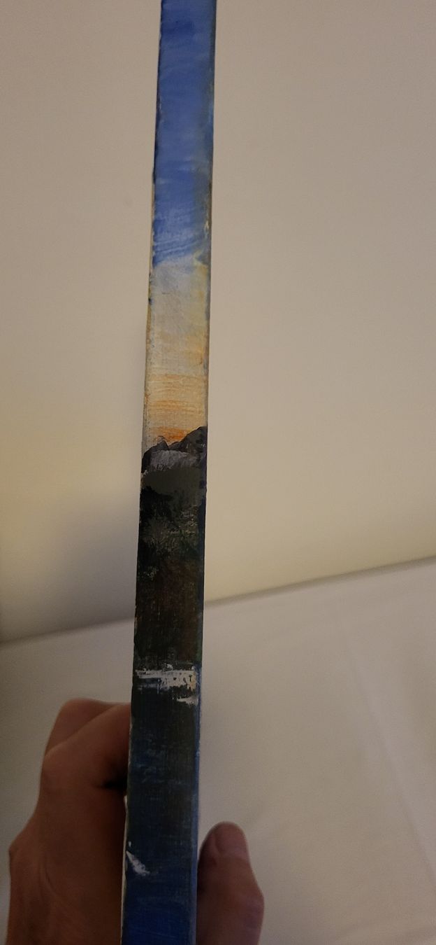 Foto & Immagini: Bergsee mit Berglandschaft handgemalt – Nuovo (secondo la descrizione) da Meggen venduto da car_rxl6 5
