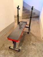 Hantelbank mit Langhantel Fitnessgeraet, guter Zustand