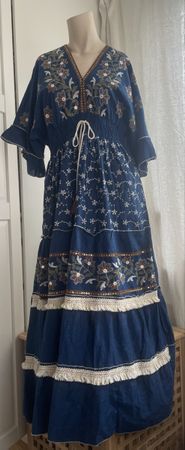 Tolles Boho Kleid, Denim-Jeanslook