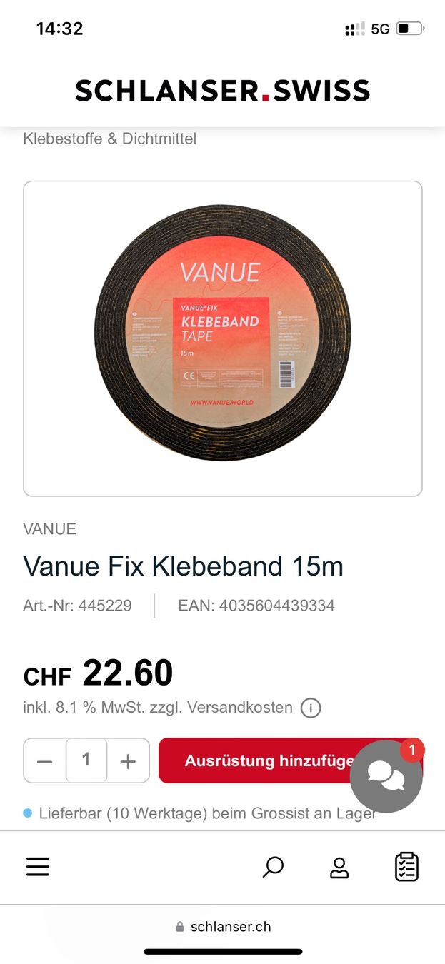 Sanitari: Vanue Fix Klebeband 15 m – Nuovo e nell'imballaggio originale da Waldkirch venduto da SANDRADUBLER 6