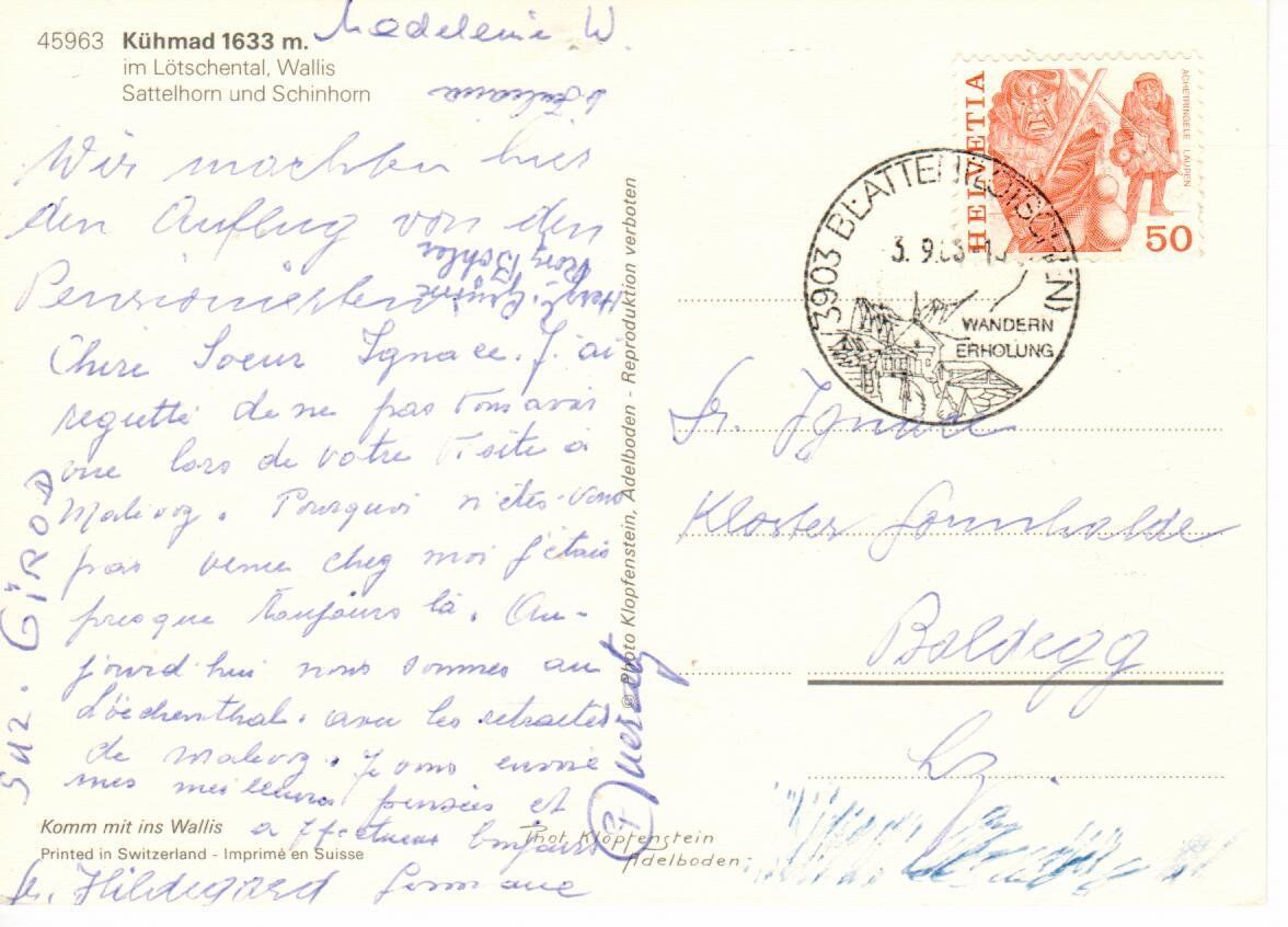 Cartes postales: Kühmad im Lötschental – D'occasion à Wolhusen par Curver9 1
