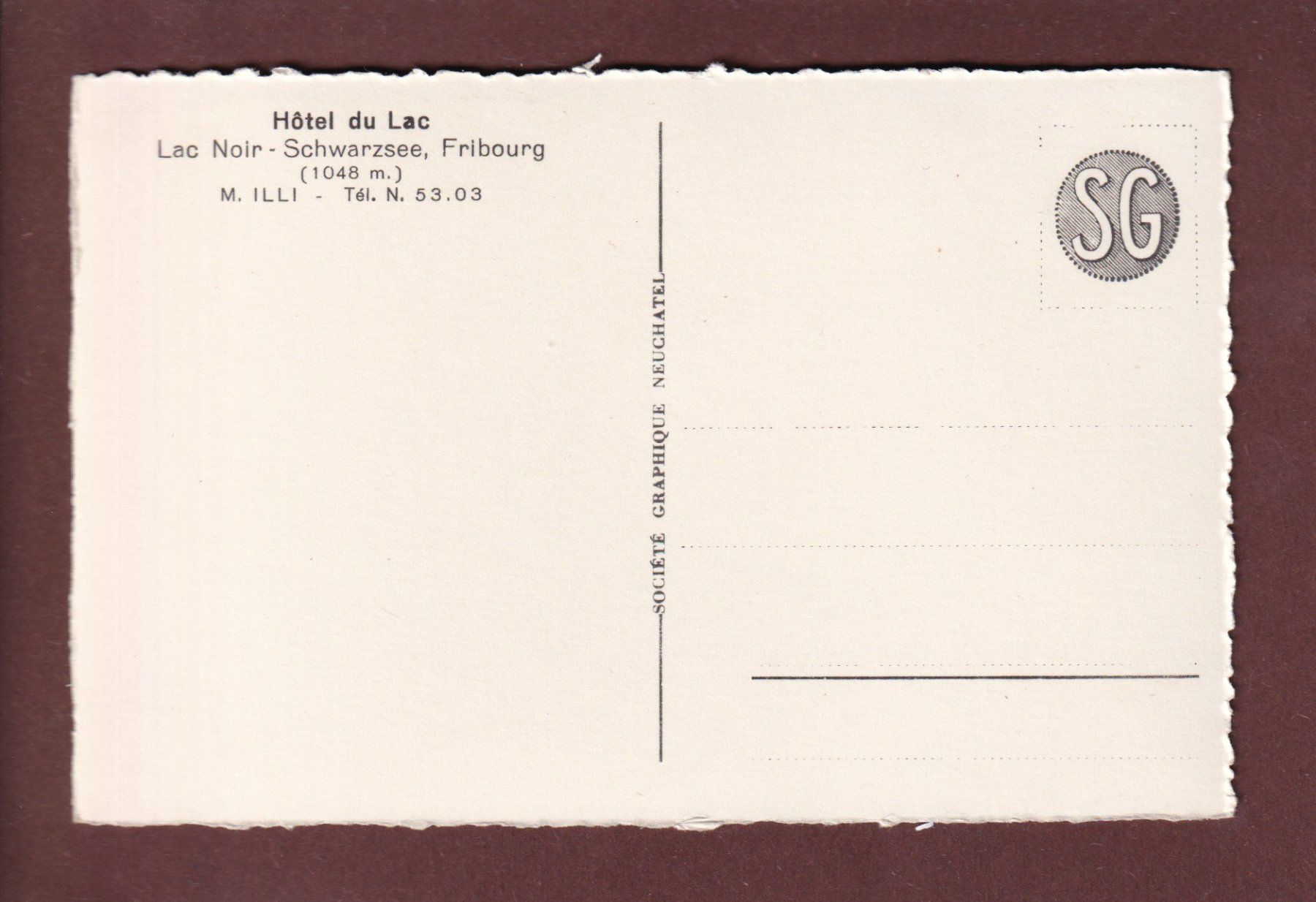 Cartoline postali: LAC NOIR / SCHWARZSEE – Usato da Pully venduto da nicecards 1