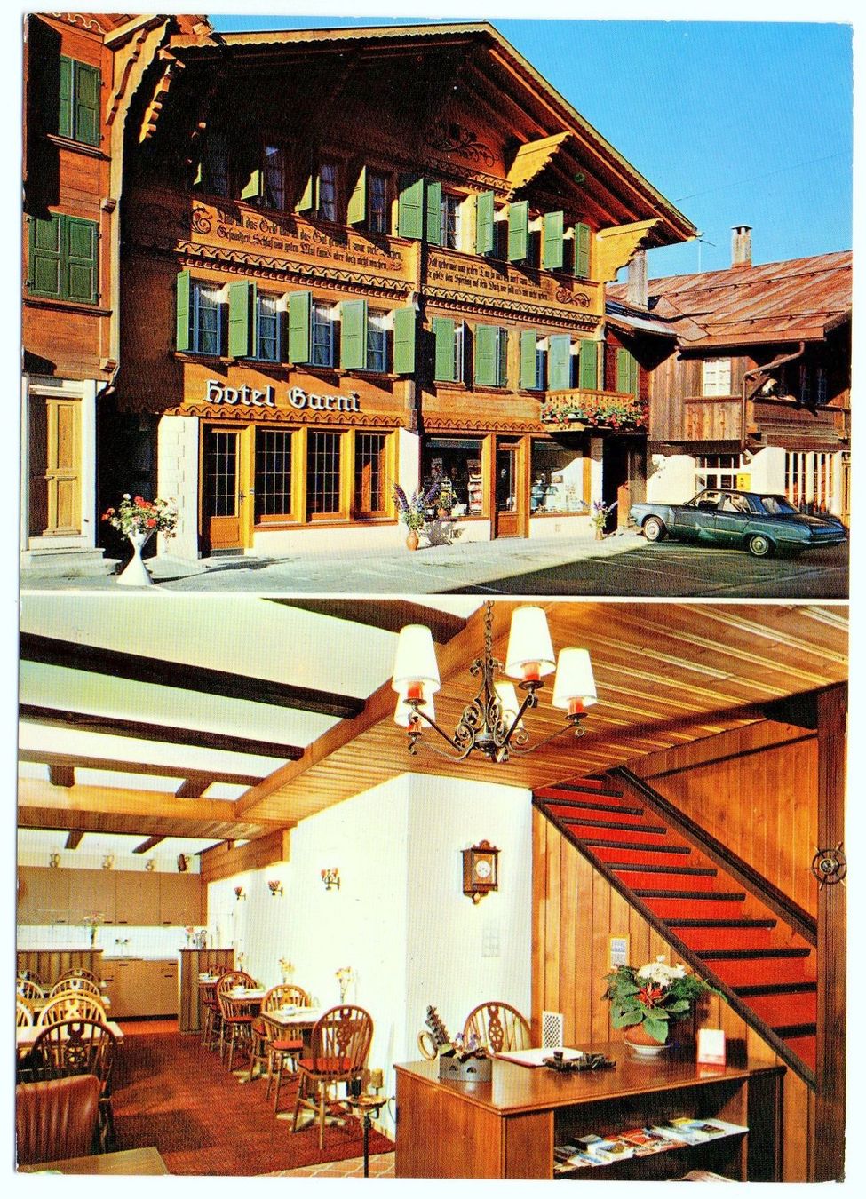 Cartes postales: SAANEN GSTAAD Werbung Hotel Boo, Auto – Neuf (Voir description) à Jona par philajona