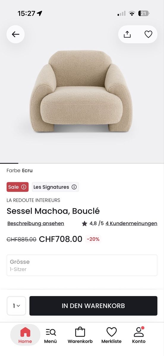 La Redoute Sessel: Sessel aus Boucle – Gebraucht aus Stetten AG von Nini_carina 3