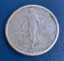 Philippinen 1 Peso Silbermünze, Jahrgang 1908, Rarität!