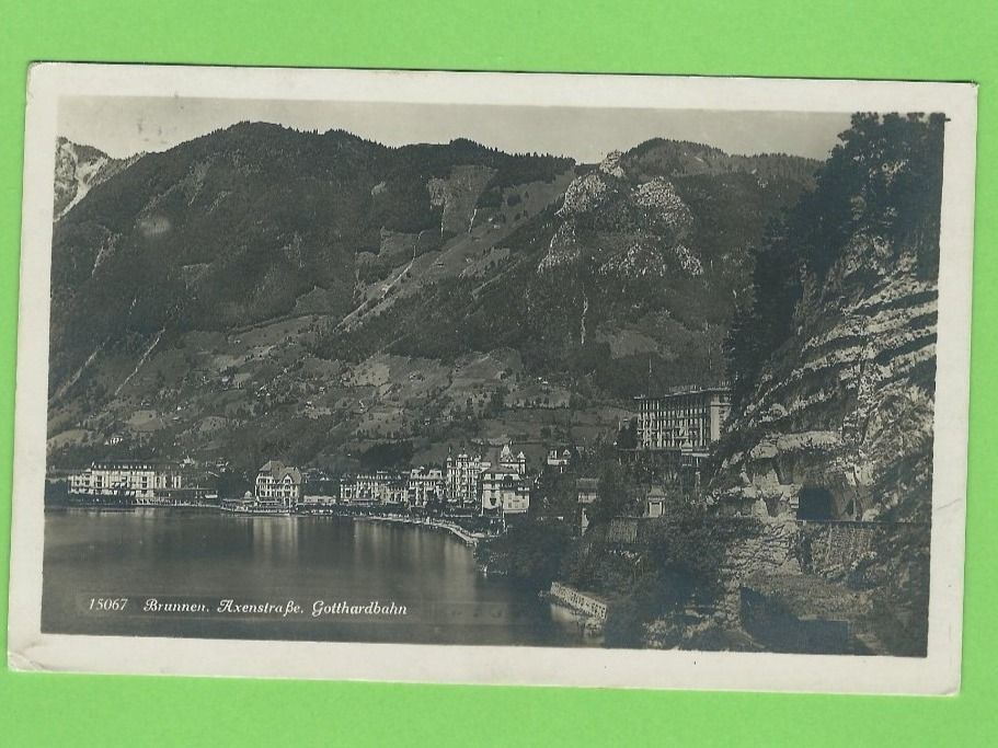 Cartoline postali: Brunnen, Axenstrasse, Gothardbahn – Usato da Zürich venduto da t24_de
