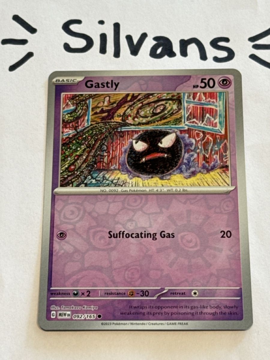 Pokémon Carte collezionabili: Gastly Reverse Holo MEW 092 Enhlisch – Nuovo (secondo la descrizione) da Wil SG venduto da Silvans