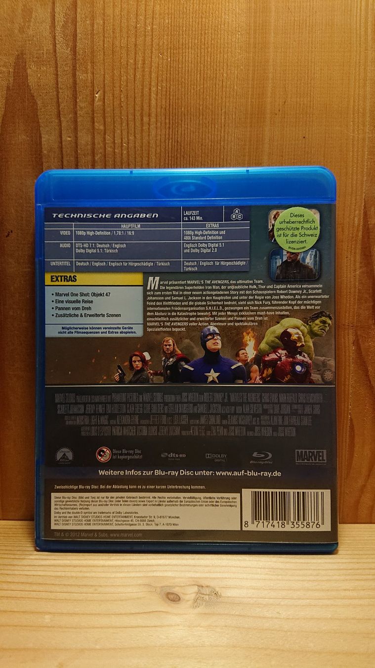 Tutti i DVDs: THE AVENGERS Blu-Ray Marvel – Usato da Wilderswil venduto da Exebub 1