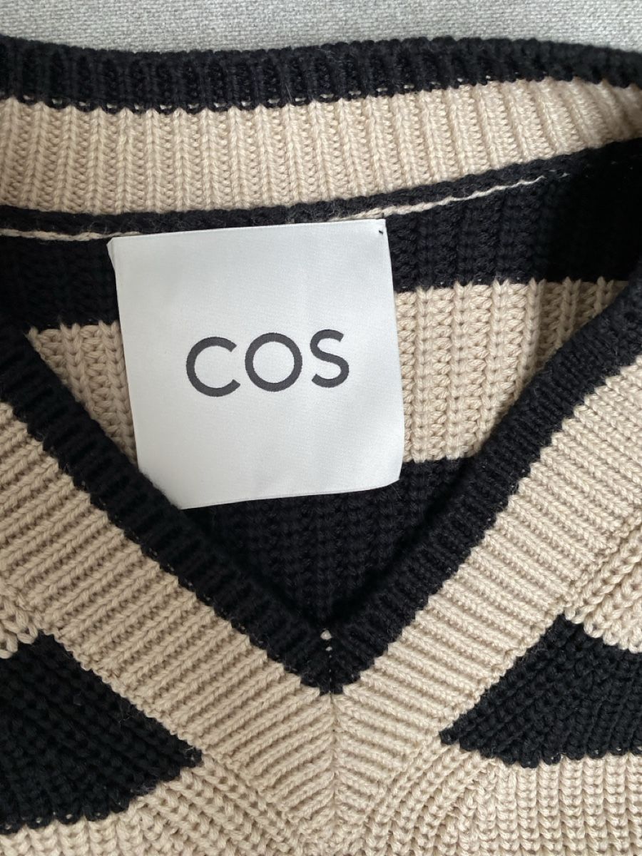 Cos Maglioni & Felpe: COS Pullunder gestreift Beige Schwarz, – Usato da Homberg b. Thun venduto da Homata 5