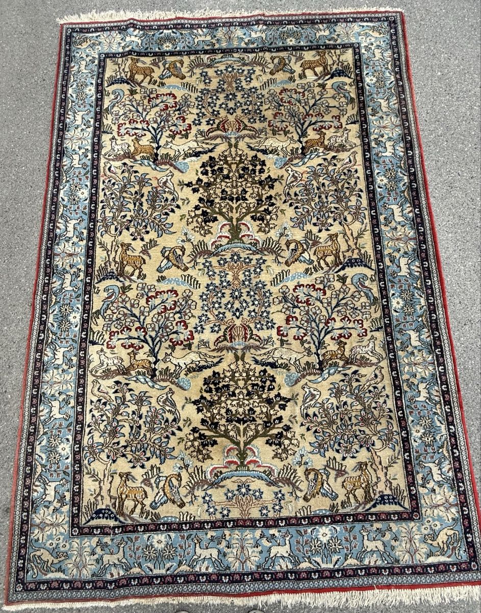 Tappeti: Perserteppich, Qom (Wolle &Seide )263x170 cm, – Usato da Büron venduto da Filadefia-888